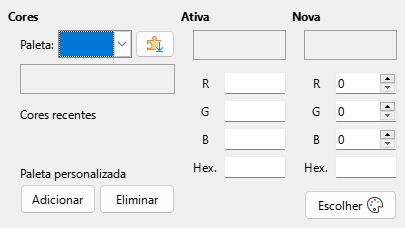 Caixa de diálogo Cor