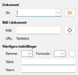 Billede af dialogen Hyperlink-dokumenter
