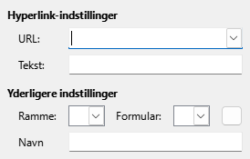 Billede af dialogen Hyperlink ▸ Internet 