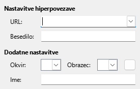 Slika pogovornega okna Hiperpovezava – Slika