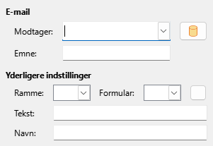 Billede af dialogen Hyperlink ▸ E-mail