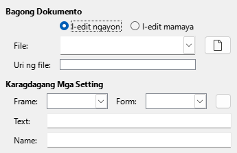 Hyperlink Bagong Dialog na Larawan ng Dokumento