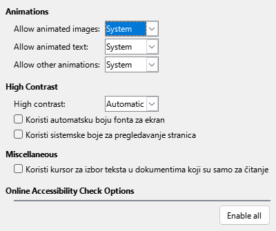 Options Accessibility Dialog Image