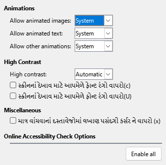 Options Accessibility Dialog Image