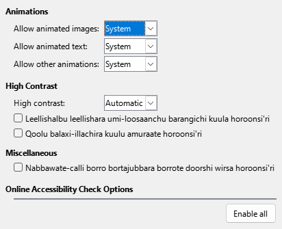 Options Accessibility Dialog Image
