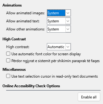 Options Accessibility Dialog Image