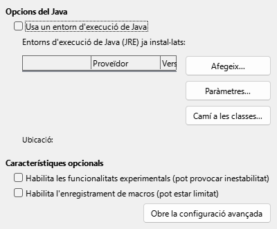 Imatge del diàleg d'opcions avançades