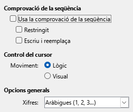 Imatge del diàleg d'opcions CTL