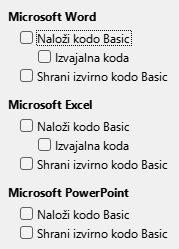 Slika pogovornega okna Nastavitve/Možnosti – Nalaganje/shranjevanje
