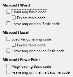 Mga Opsyon I-load/I-save ang Dialog Image