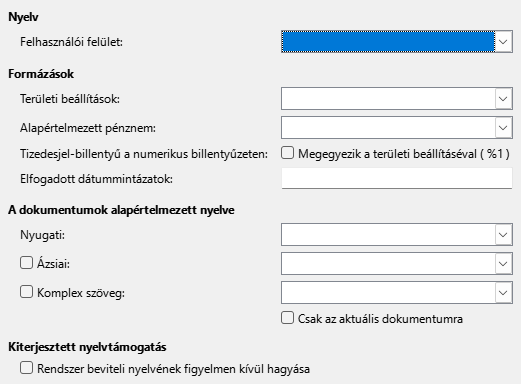 Options Language Dialog Image