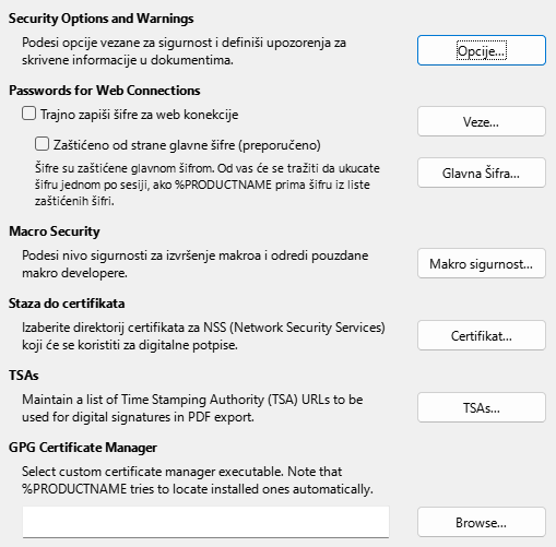 Options Security Dialog Image
