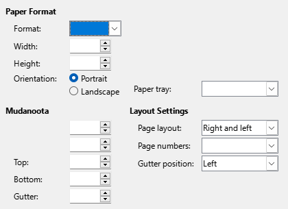 Page format tab page