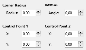 Slant and Corner Radius tab page