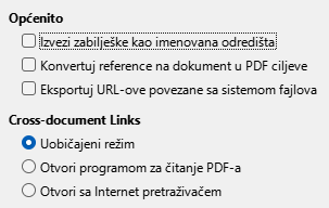 PDF Export Links Options Dialog Image