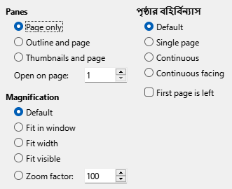 PDF Export View Options Dialog Image