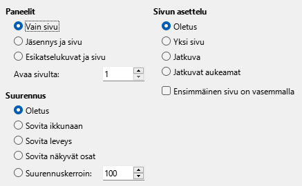 PDF Export View Options Dialog Image