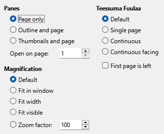 PDF Export View Options Dialog Image