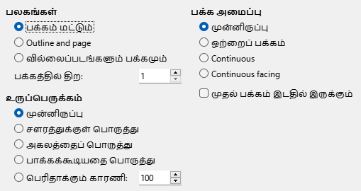 PDF Export View Options Dialog Image