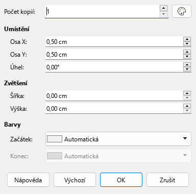 Dialogové okno Duplikovat