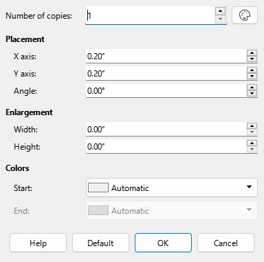 Duplicate dialog