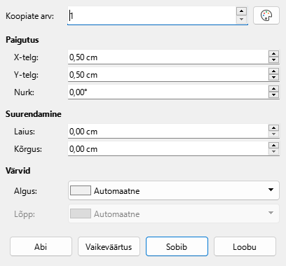 Duplicate dialog