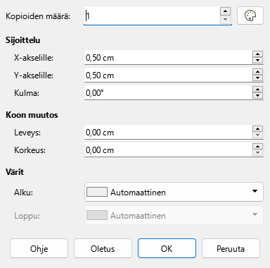 Duplicate dialog