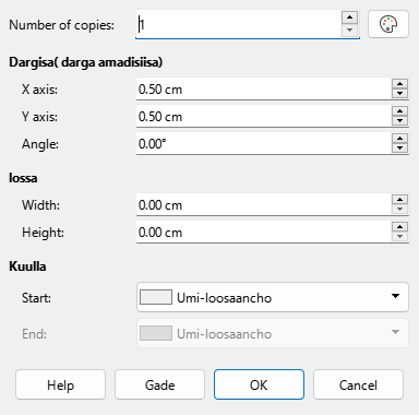 Duplicate dialog