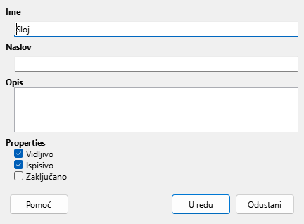 Insert layer dialog
