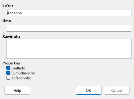 Insert layer dialog