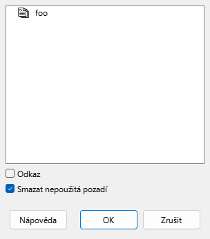 Dialogové okno Vložit ze souboru
