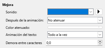 Cuadro de diálogo de efectos de animación mejorados