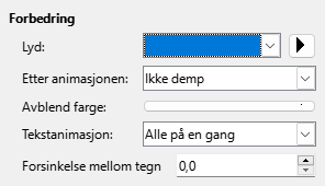 Utvidet Animasjonseffekt Dialog