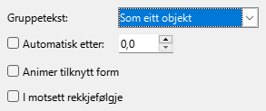 Dialogvindauget for tekstanimering
