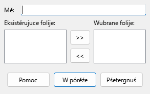 Dialog Swójsku prezentaciju definěrowaś