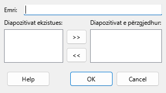 Define Custom Slide Show Dialog