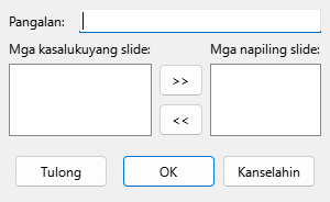 Tukuyin ang Custom na Slide Show Dialog