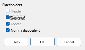 Master Layout Dialog