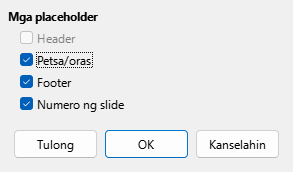 Dialog ng Master Layout