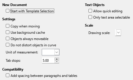 Impress General Options Dialog