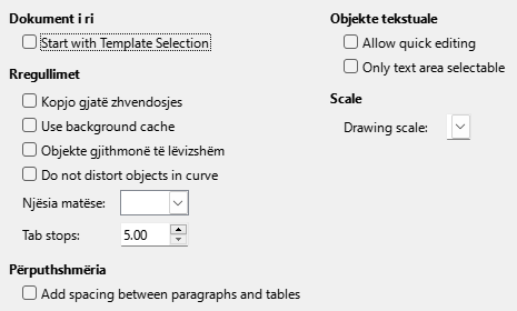 Impress General Options Dialog