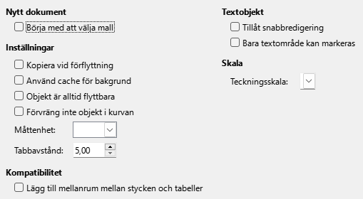 Impress General Options Dialog