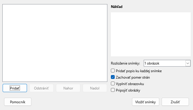 Impress Photo Album Dialog