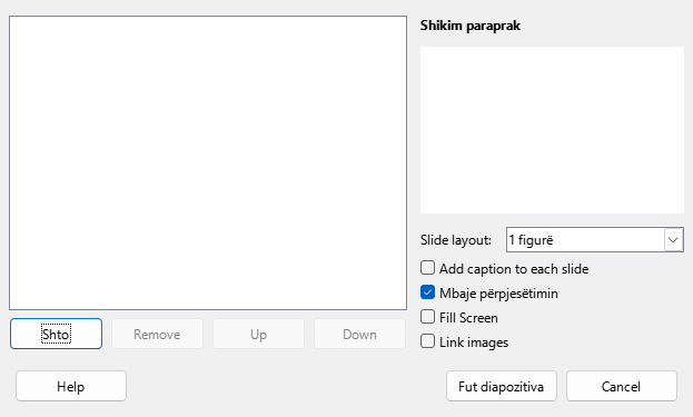 Impress Photo Album Dialog