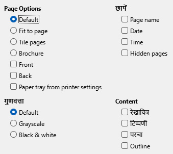 Impress Print Options Dialog