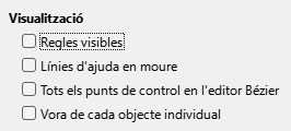 Diàleg d'opcions de visualització de l'Impress