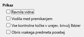 Slika pogovornega okna Pogled za Impress