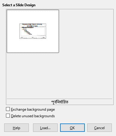 Slide Design Dialog