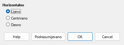 Alignment Dialog