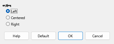 Alignment Dialog